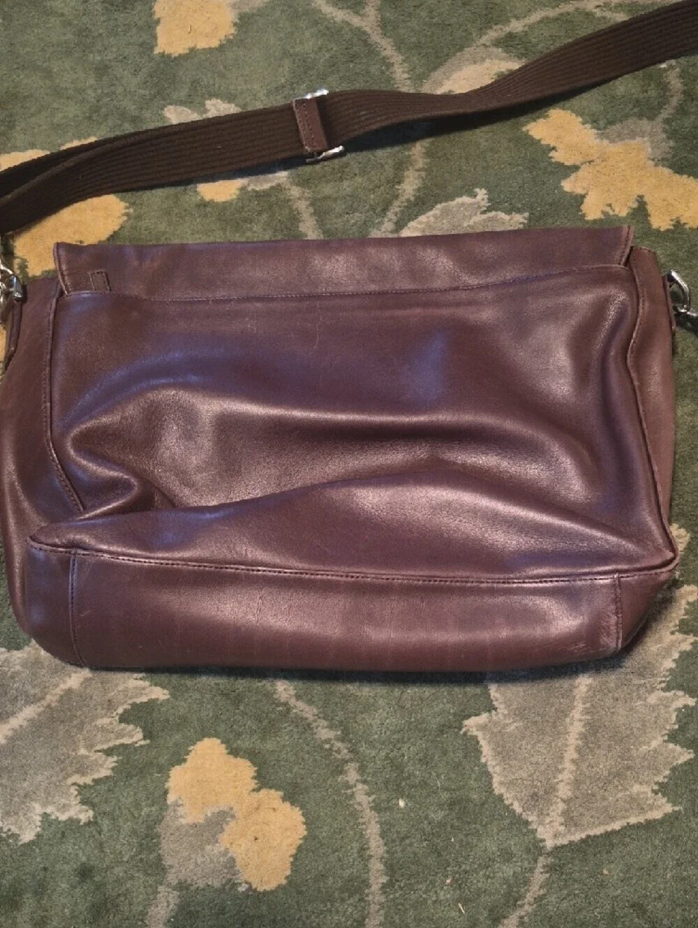 Coach Brown Leather Messenger Bag with Adjustable Strap